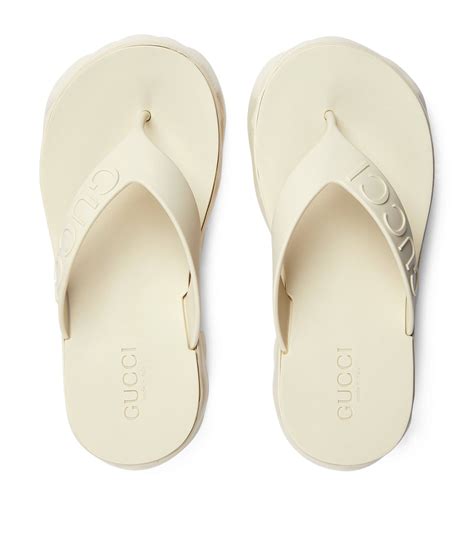 white gucci thong sandals|gucci unisex sandals.